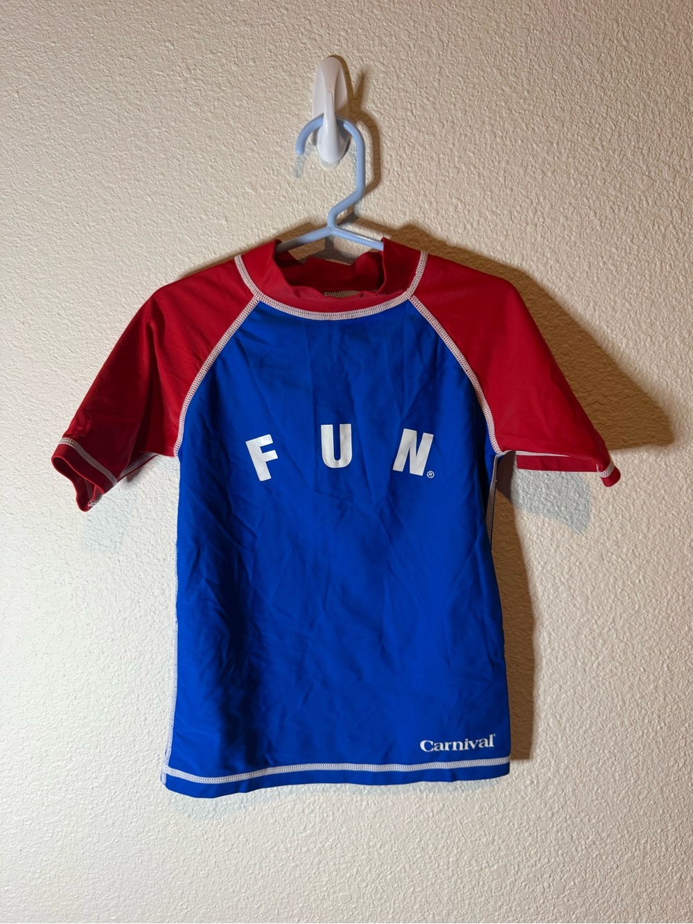Carnival Kids' FUN Short Sleeve Rash Guard - Blue & Red